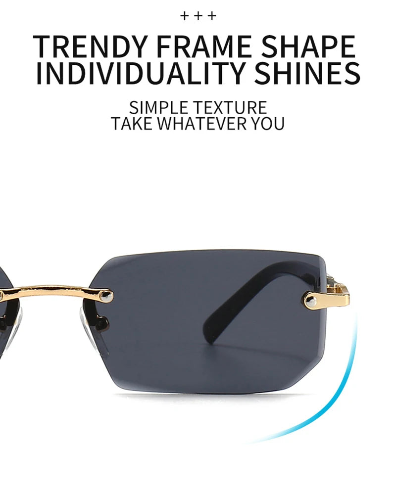 Fashion Rimless Sunglasses
