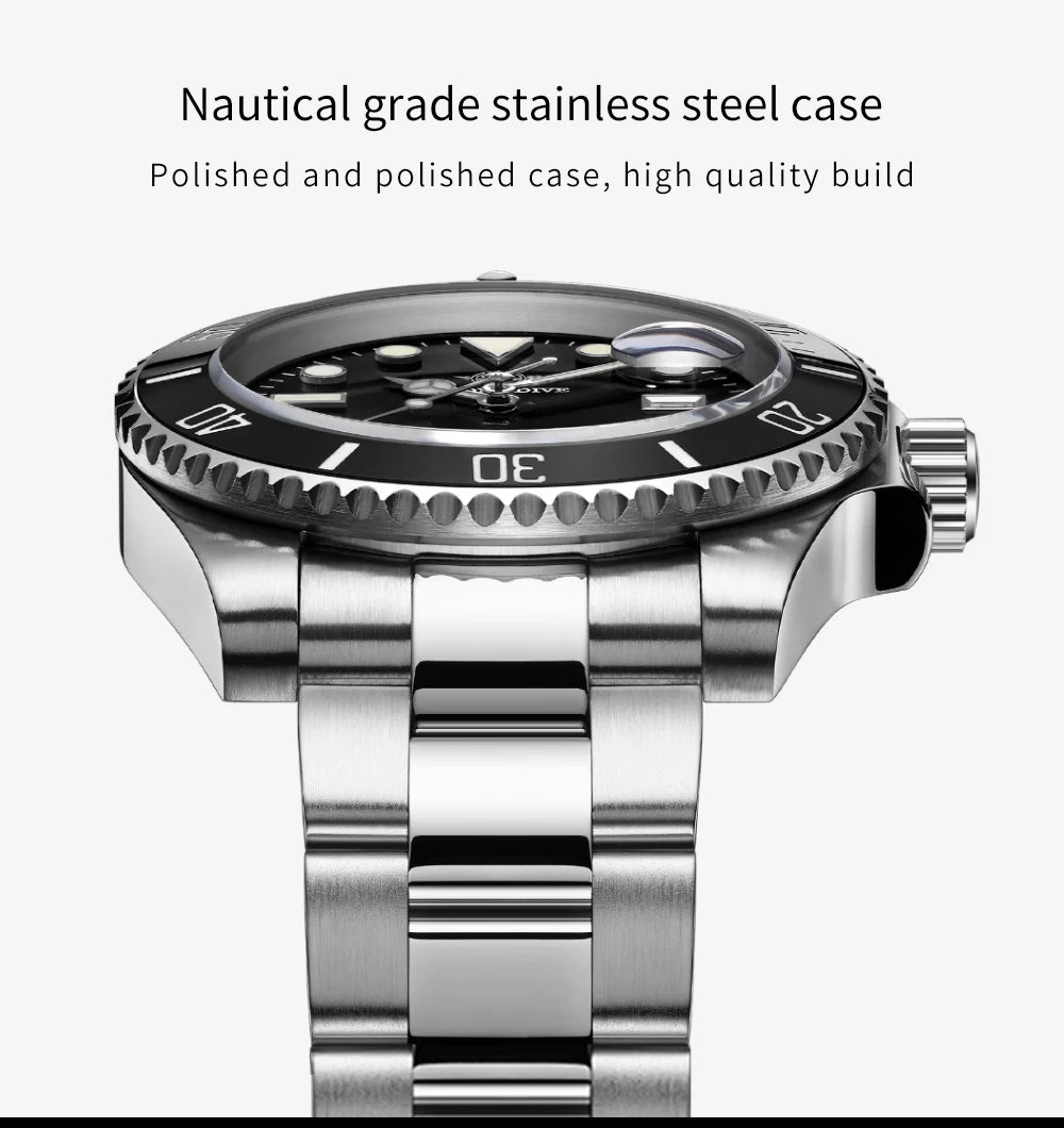 ADDIESDIVE Men's Luxury Stainless Steel Watch 💎