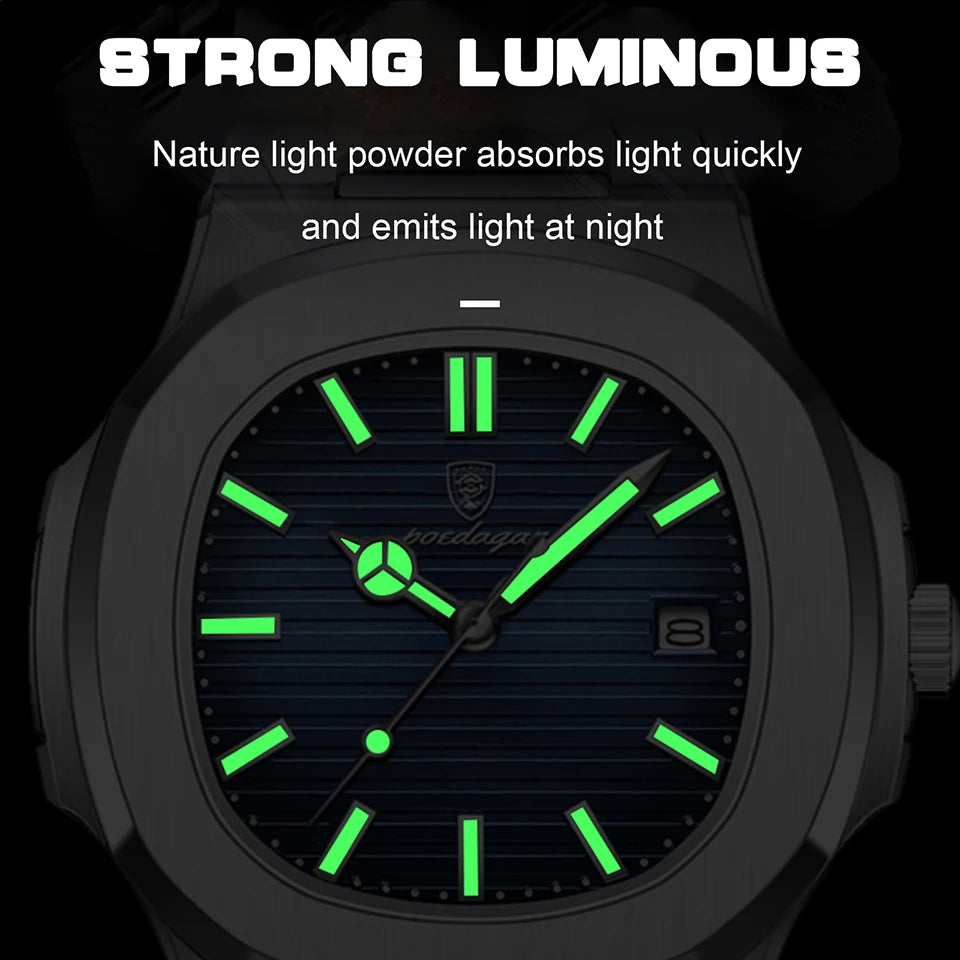 POEDAGAR Men's Quartz Watch: waterproof, luminous 💎