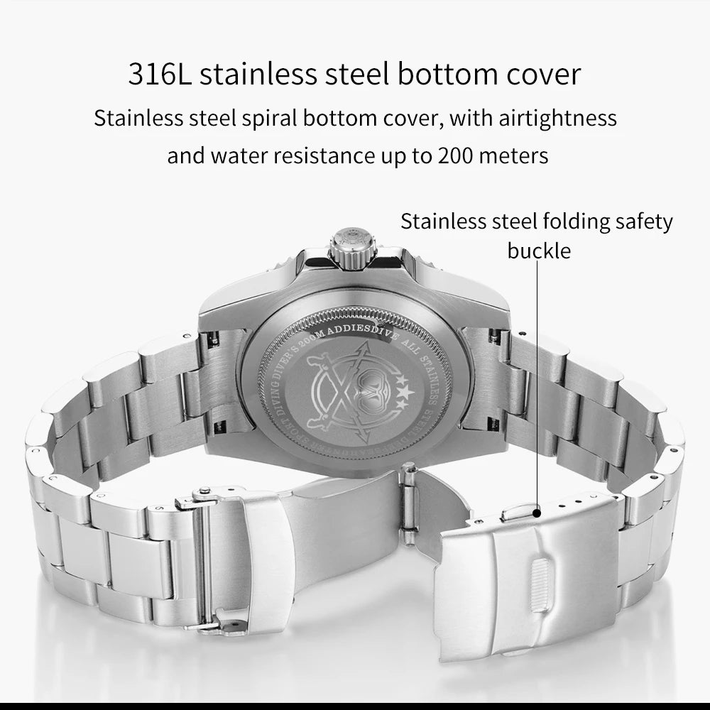 ADDIESDIVE Men's Luxury Stainless Steel Watch 💎